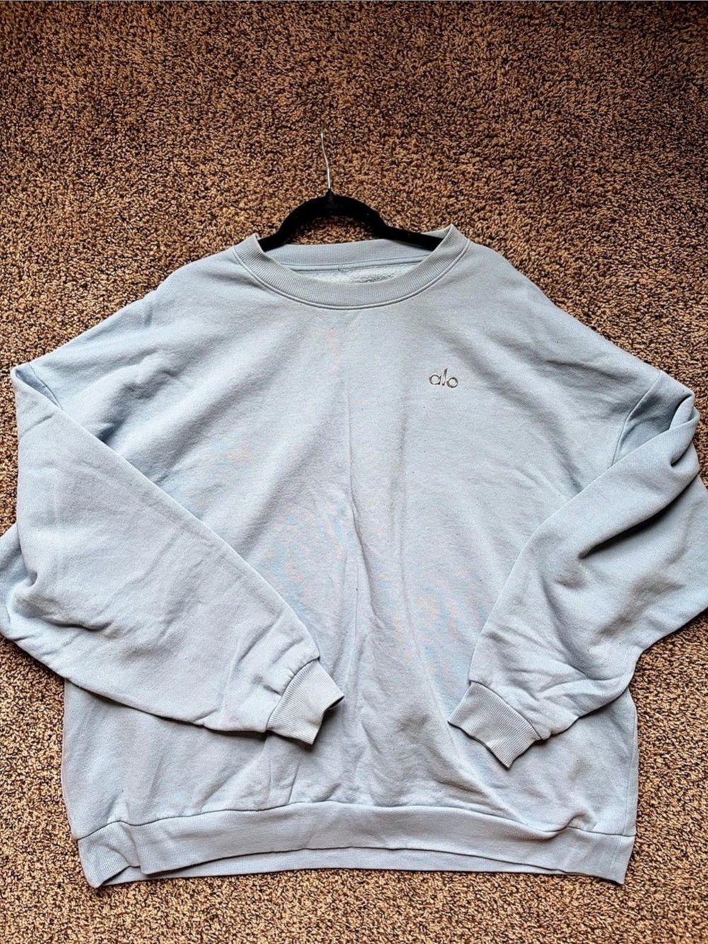 Alo Yoga Accolade Crew Neck Pullover Blue